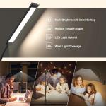 10W LED Desk Lamp with Clamp Dimmable Clip On Reading Light 10 Brightness Level 3 Lighting Modes Flexible Study Table Lamp USB