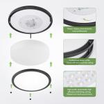 AKAARI 12 Inch Flush Mount Ceiling Light - 2 Pack 36W 3000K/3500K/4000K/5000K/6000K Super Bright Dimmable Led Ceiling Light Fixture for Kitchen Hallway Bedroom Bathroom