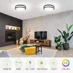 AKAARI 12 Inch Flush Mount Ceiling Light - 2 Pack 36W 3000K/3500K/4000K/5000K/6000K Super Bright Dimmable Led Ceiling Light Fixture for Kitchen Hallway Bedroom Bathroom