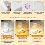 Eye Protection LED Book Light Clip-On Desk Lights Flexible Reading Lamp Adjustable Battery Powered For Bedroom Studying Lighting