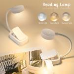 Eye Protection LED Book Light Clip-On Desk Lights Flexible Reading Lamp Adjustable Battery Powered For Bedroom Studying Lighting