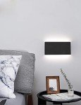 Joosenhouse Black Hallway LED Wall Lamps for Bedroom 10Watt, Modern Up and Down Stairwell Bedside Sconce Wall Decor Light Fixtures Indoor 12 Inches