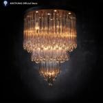 179 Glass Drops Ceiling Light For Dining Room Branch Glass Raindrop Hanging Chandelier For Lobby Kitchen Table Pendant Light