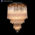 179 Glass Drops Ceiling Light For Dining Room Branch Glass Raindrop Hanging Chandelier For Lobby Kitchen Table Pendant Light