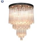 179 Glass Drops Ceiling Light For Dining Room Branch Glass Raindrop Hanging Chandelier For Lobby Kitchen Table Pendant Light