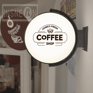 Custom 360 Rotating Light Box Led Sign Outdoor Business Acrylic Signage Illuminated Signboard Waterproof House Shop Logo