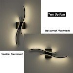 TENGIANTS Modern Led Sconce Wall Lighting Indoor 24" Minimalist Industrial Black Wall Sconce Cordless Wall Light for Small Space Bathroom Hallway Staircase Entryway