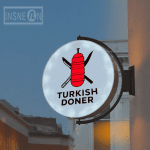 Custom 360 Rotating Light Box Led Sign Outdoor Business Acrylic Signage Illuminated Signboard Waterproof House Shop Logo