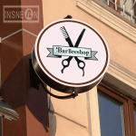 Custom 360 Rotating Light Box Led Sign Outdoor Business Acrylic Signage Illuminated Signboard Waterproof House Shop Logo