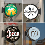 Custom 360 Rotating Light Box Led Sign Outdoor Business Acrylic Signage Illuminated Signboard Waterproof House Shop Logo