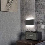 Joosenhouse Black Hallway LED Wall Lamps for Bedroom 10Watt, Modern Up and Down Stairwell Bedside Sconce Wall Decor Light Fixtures Indoor 12 Inches