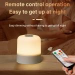 Table Lamp Bedside Lamp For Bedroom 16 Color Changing Touch Night Light RGB Remote Dimmable Rechargeable Portable Room Light