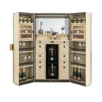 Italian light luxury high-end solid wood wine cabinet designer villa living room displayed against the wall