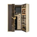 Italian light luxury high-end solid wood wine cabinet designer villa living room displayed against the wall