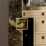 Italian light luxury high-end solid wood wine cabinet designer villa living room displayed against the wall