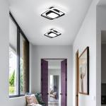 CANEOE Small Ceiling Light Modern LED Acrylic Square Ceiling Lamp Cool White 6000K Lighting Fixtures for Bedroom Kitchen Living Room Study Hallway Small Asile Lamp Corridor Lights (Black)
