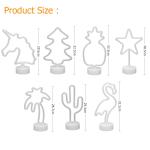 Rainbow Catus Led Neon Lights Cocont Tree Pineapple Neon Sign Lamp USB/Battery Power Unicon Lamp Room Table Holiday Decor