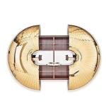 Light luxury sea urchin wall-mounted wine cabinet, Portuguese high-end creative metal retractable solid wood locker