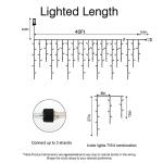 Icicle Christmas Lights Outdoor, 40Ft 432 LED Waterproof White Icicle Lights for Outside, 8 Lighting Modes Connectable String Light with Remote,Timer, 81 Drops Christmas Decorations for House Eaves