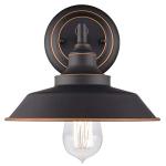 Westinghouse 6344800 One-Light Indoor Finish with Highlights Iron Hill Wall Fixture, 1 Sconce, Oil Rubbed Bronze/Bronze,Black