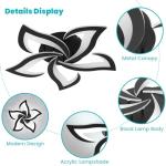 Goeco Modern Flower Flush Mount Ceiling Light with Remote Control, 3000K-6500K LED Dimmable 5-Petals Black Ceiling Light for Living Room, Kitchen, Dining Room, Bedroom