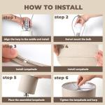 LALISU Ceramic Table Lamp,18.8" Table Lamps 3-Way Dimmable Nightstand Lamps Rustic Farmhouse Table Lamp for Bedroom, Living Room, Dining, Office (White)