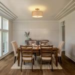 CLARSYNE 13" Woven Rattan Boho Ceiling Light Fixture, 3-Light Modern Semi Flush Mount Lamp with Drum Fabric Shade, Rustic Brown Lighting for Bedroom, Dining Room, Living Room, Hallway, Entryway