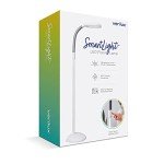 Verilux SmartLight Full Spectrum LED Modern Floor Lamp with Adjustable Brightness, Flexible Gooseneck and Easy Controls - Reduces Eye Strain and Fatigue - Ideal for Reading, Artists, Craft (White)