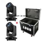 2 Pack Outdoor Waterproof IP65 350W 380W DMX Beam 350 380 Halo Ring Moving Head Light With Flight Case