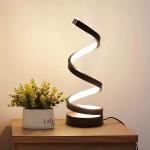 USB Plug in Creative Spiral Table Lamp Dimmable 3 Colors Adjustable For Living Room Bedroom Office Bedside Desk Nightstand Lamp