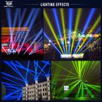 2 Pack Outdoor Waterproof IP65 350W 380W DMX Beam 350 380 Halo Ring Moving Head Light With Flight Case