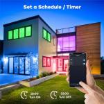 Annaror Smart LED Ceiling Light WiFi, 13in RGB Flush Mount Lighting Fixture with Remote, Compatible with Alexa Google Home, Low Profile Ceiling Light for Bedroom, Kitchen, Square White