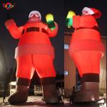 fast air ship to door, 40ft 12m tall inflatable Santa Claus with light, inflatable Santa Claus Christmas old man for outdoors