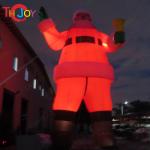 fast air ship to door, 40ft 12m tall inflatable Santa Claus with light, inflatable Santa Claus Christmas old man for outdoors