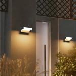 Coinmit 2 Pack Modern Outdoor Light,3000K Aluminum LED Exterior Wall Sconces IP65 Waterproof for House Garage Front Door