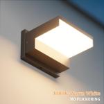 Coinmit 2 Pack Modern Outdoor Light,3000K Aluminum LED Exterior Wall Sconces IP65 Waterproof for House Garage Front Door