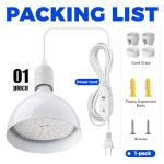 Barrina Hanging Grow Lights for Indoor Plants, 25W Full Spectrum, with Timer and 16.4FT Power Cord, Pendant Plant Lights for Indoor Growing, Large Tall Plant, Garden, Flowers, Greenhouse