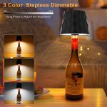 USB Charge Bottle Table Lamp Silicone Wine Stoppers Lamp 3 Colors Stepless Dimming Night Lamp for Bar Wine Bottles Desk Lights