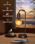ONEWISH Industrial Table Lamp for Bedroom, Fully Dimmable Modern Bedside Lamps with 2700K Warm Light Bulb for Kids Reading, Minimalist Nightstand Lamps for Living Room, Office (Bulb Included)