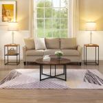 JUNNAI 2 Pack 22"-30" Adjustable Height Table Lamps Set, Modern Gold Table Lamps with White Shade 3 Colour Temperature Pull Chain Tall Lamps for Living Room Bedroom Bedside End Table Nightstand