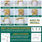 AIEAMPDO 21'' Set of 2 Rustic Ceramic Table Lamps for Living Room Bedroom, Farmhouse Vintage Nightstand Lamps for Office Entryway End Table, 2 Bulbs Included