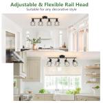 Baocuz 4-Lights Semi Flush Mount Ceiling Light, Adjustable Multi-Directional Light Fixtures, Rotatable Farmhouse Light Fixtures Mount with Metal Cage for Dining Room, Living Room