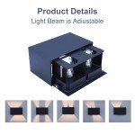 KICAAO 2 Pack Modern Wall Sconce 16W, IP65 Waterproof LED Modern Outdoor Lights Suitable for Indoor and Outdoor, Replaceable G9 LED Bulb,Adjustable Light Angle(Warm Light 3000K)