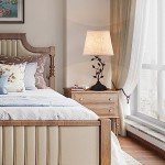 Kakanuo USB Charging Bedside Nightstand Lamp for Living Room and Bedroom - Traditional Tall Retro Desk Lamp with USB-A and USB-C Ports