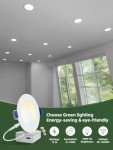 zouzai 24 Pack 6 Inch Ultra-Thin LED Recessed Ceiling Light with Junction Box 5CCT Adjustable Dimmable Can-Killer Downlight - ETL and Energy Star Certified (24 Pack,5CCT, 6 Inch)