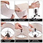 Kakanuo USB Charging Bedside Nightstand Lamp for Living Room and Bedroom - Traditional Tall Retro Desk Lamp with USB-A and USB-C Ports