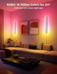 Govee Wall Sconce, Smart RGBIC Wall Lights, Works with Matter & Alexa, Music Sync, Wall Mount Light Plug in, Color Changing, Modern Room Light for Living Room Bedroom Gaming Room Hallway, 1 Pack