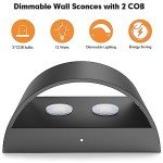 REIKOT Indoor Wall Sconces | Aluminum Modern LED Wall Lights Hardwired Up and Down Wall Mount Light, Dimmable, Suitable for Bedroom,Living Room, Hallway, Warm White 3000K, 1400Lm (2 Pack)