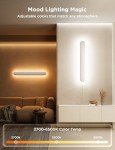 Govee Wall Sconce, Smart RGBIC Wall Lights, Works with Matter & Alexa, Music Sync, Wall Mount Light Plug in, Color Changing, Modern Room Light for Living Room Bedroom Gaming Room Hallway, 1 Pack