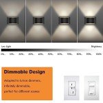 REIKOT Indoor Wall Sconces | Aluminum Modern LED Wall Lights Hardwired Up and Down Wall Mount Light, Dimmable, Suitable for Bedroom,Living Room, Hallway, Warm White 3000K, 1400Lm (2 Pack)